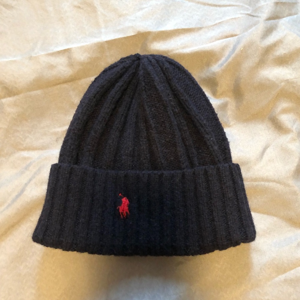 Navy Blue Ralph Lauren Wool knit hat